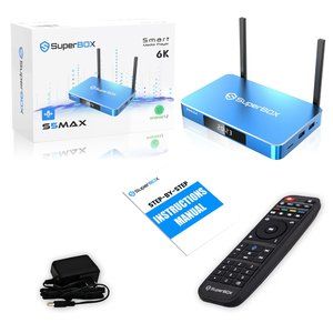 LATEST SuperBox S5 MAX Media Player W/ Bluetooth Voice Command Remote BRAND NEW